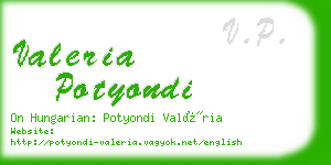 valeria potyondi business card